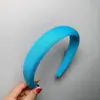 Diadema Francesa Retro con Cabeza de Esponja Corona Alta Borde Ancho Simple Color Sólido Accesorio para el Cabello de Celebridad de Internet de Gama Alta