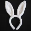 Accesorios para la cabeza de actuación de animales para niños, linda diadema de orejas de conejo blanco de felpa, diadema