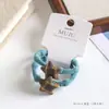 Accesorios Coreanos para el Cabello de Bebé Otoño/Invierno Cuadros Lazo de Frijol Botón de Tela Paquete de Tarjetas de 2 Piezas Ligas para el Cabello de Niños Bandas Elásticas Ligas para el Cabello de Estrella