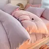 2026 Nuevo Juego de Ropa de Cama de Lana de Leche de Cuatro Piezas Invierno Espesado Coral Franela Ropa de Cama Funda de Edredón Sábana Juego de Tres Piezas