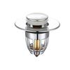 Desagüe de lavabo con tapón emergente a prueba de fugas, filtro para lavabo, núcleo emergente tipo pulsador, universal de plástico y cobre Y