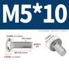 Parafusos de Carrilho em Aço Inoxidável 304, Parafusos de Cabeça Semi-Arredondada com Colarinho Quadrado, Parafusos de Máquina com Cabeça Grande para Rack de Ponte M4M5M6M8