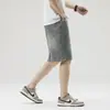Shorts Jeans de Uma Peça Novo Verão para Homens, Reto Solto High Street Versátil Cinco Pontos Meio Comprido