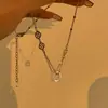Nuevo Collar con Hebilla de Jade de Paz Estilo Chino Tendencia Ins Diseño de Nicho Sentido de Alta Gama Cadena para Clavícula Estilo Chino Cadena para Mujeres