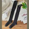 Meias Suxinaimin Maillard Femininas Outono e Inverno Cor Lisa Meias Acima do Joelho Efeito Emagrecedor Meias Longas com Botas Meias Felpudas