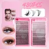 Venta Caliente Transfronteriza 120 Racimos de Pestañas Postizas Naturales Curvadas C 8-16 mm Injerto Segmentado DIY Pestañas Individuales Gruesas y Rizadas