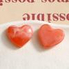 Parche de corazón de melocotón grueso y chisporroteante con forma de libro de equitación rojo, accesorios de resina para pendientes, horquillas, material para carcasa de teléfono móvil, venta al por mayor
