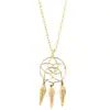 Collar con Colgante Atrapasueños para Mujer de Acero Inoxidable que No se Desvanece Cadena con Forma de O Collar con Colgante de Pluma de Atrapasueños Joyería