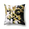 Estilo Nórdico ins Patrón de Mármol Poliéster Funda de Almohada Decoración de Coche Hogar Cojín Lumbar Estampado Funda de Almohada QTH20
