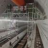 Andamio móvil de aluminio con riel, andamio móvil con hebilla de marco Reya, plataforma móvil, túnel de metro, andamio móvil plegable