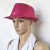 Sombrero de copa neutro para adultos Sombrero de festival para niños Baile callejero de rendimiento Danza de jardín de infantes Sombrero de escenario con lentejuelas para hombre Pro