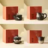 Juego de Tazas de Té de Arcilla Negra Arena Púrpura Chapado en Plata, Taza Maestra de Cerámica, Taza Personal de Gama Alta para Té, Taza de Degustación de Té, Juego de Té Kung Fu