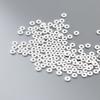Plata S925 4.5mm Arandela Perforada Junta Espaciador para Pulsera Accesorios Hecho a Mano DIY Material de Cuerda Trenzada Cuentas Sueltas S0404