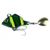 Conjunto de Iscas Vibratórias Sunfish com Spinner Ciclone Pequeno, Lantejoula Giratória de Metal para Arremesso Longo, Isca Artificial para Pesca Marítima Leve e Robalo