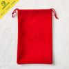 Paquete de Tela de Piel de Durazno Roja Bolsillo Suave Doble Cordón Bolsa de Empaque Engrosada Bolsa de Almacenamiento de Regalo de Alta Gama Logotipo Imprimible