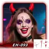 2025 Novos Adesivos de Tatuagem de Halloween Transfronteiriços Adesivos de Cicatriz para Rosto à Prova d'Água Adesivos de Cicatriz Engraçados de Terror de Halloween