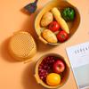 Cesta Drenante Multifuncional Doméstica de Plástico, Colorida Estilo Nórdico Simples de Camada Dupla para Lavar e Escorrer Frutas e Verduras, Bacia para Vegetais