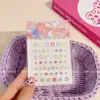 Lindas Pegatinas para Uñas Sanrio para Niños, Pegatinas de Uñas Desgastables, Parches para Uñas de Kuromi, Juguetes de Dibujos Animados para Niños