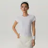 Nueva Camiseta de Yoga Transpirable para Mujer Verano 2026, Ropa Deportiva de Secado Rápido para Correr, Entrenamiento y Fitness, Top Deportivo Ajustado de Manga Corta