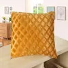 Capa de Almofada de Pelúcia para Casa Sofá Cabeceira Almofada Macia Quarto Cor Sólida Atacado Suporte Lombar Padrão Geométrico Macio
