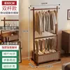Cabideiro Doméstico de Chão Simples Multicamadas Multifuncional com Rodas Plástico Removível Rattan Prateleira de Armazenamento para Quarto