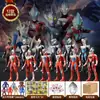 Nova Figura de Brinquedo do Ultraman Zero Boneco Pequeno do Tiga Boneca Conjunto Completo em Caixa de Presente Elegante Presente de Aniversário para Menino