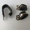 Abrazaderas de Tubería Tipo R de Doble Tubo 2*18 de 304 con Tiras de Goma Soporte de Fijación para Arnés de Cableado de Alto Voltaje en Stock