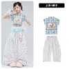 Conjunto de Ropa de Jazz para Chicas de Street Dance, Conjunto de Ropa de Actuación Bunny de Malla Corta con Corazón, Atuendo de Actuación para Pasarela de Chica de Jazz