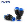 Conector Rápido de 1 Polegada Pu/Pv/Pe Preto Conector de Tubo de Ar Pneumático Conector Rápido de Plástico Azul Pypg