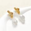 Pendientes barrocos irregulares con baño de cobre de 14k y color oro auténtico que conservan su forma, pendientes colgantes individuales, accesorios para pendientes.