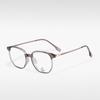 TR98126 marco de gafas de TR moda color marrón frío mismo que el libro rojo pequeño gafas anti luz azul marco liso para adelgazar miopía mujer