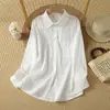 Camisa Oversized com Gola Polo Fina para Mulheres, Blusa de Manga Longa Respirável e com Proteção Solar para o Verão