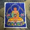 Thangka Pintado a Mano en Xizang y Nepal, Presentando las Ocho Deidades Guardianas de los Ocho Signos del Zodíaco y Buda Amitabha, Núcleo de Tarjeta 4*5