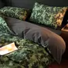Juego de ropa de cama de cuatro piezas estilo francés vintage de algodón puro Clase A cepillado, juego de ropa de cama engrosada de algodón todo incluido de lujo ligero, funda de edredón, sábana, juego de tres piezas 4