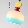 Lámpara Colgante de Noche Color Crema Estilo Francés Dopamina Memphis Colorida Lámpara Colgante para Habitación Infantil Lámpara Colgante de Cristal para Barra