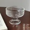 Vaso de Vidrio Minimalista con Rayas Verticales, Vaso Alto para Postre, Vaso para Helado, Vaso para Jugos, Vaso para Bebidas Frías, Bol para Yogur y Pudín, Vaso para Helado