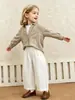 Pantalones largos de algodón y lino para niños, unisex, versátiles, nuevos pantalones casuales de otoño, suaves, lisos, transpirables, pantalones versátiles para niños
