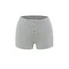 Pantalones Casuales de Cintura Baja Estilo Chica Caliente de Verano 2025 con Botones, Ajustados a la Cadera, de Ajuste Ceñido, Shorts Deportivos de Fitness de Alta Elasticidad con Cuatro Botones