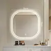 Espelho de Maquiagem LED Inteligente com Luzes, Espelho de Vestir para Quarto, Espelho de Mesa, Espelho de Beleza de Parede