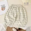 Calça anti-mosquito para bebê, calça anti-mosquito para meninas, calça casual de verão fina para meninos, calça com punho para bebê e criança pequena, respirável
