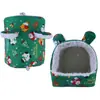 Nido para hámster Rama de flor ratón cobaya bolsa de miel cerdo holandés casa de escape loro cuatro estaciones nido cálido de algodón suministros para mascotas pequeñas