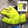 Luva de Lavagem de Carro Multifuncional de Cinco Dedos Macia para Limpeza de Carro Limpeza de Rodas Espessa Prática Não Danifica a Pintura do Carro Lavagem de Carro