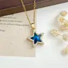 Colar Transfronteiriço Estilo Europeu e Americano Estrela Zircônia Microincrustada Colar para Mulheres, Luxo Leve Moda Aço Inoxidável de Alta Qualidade Corrente de Clavícula Acessório para Mulheres