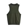 Verão Europeu e Americano Slim Stretch Regata em I Novo Estilo Gola Redonda Pequena Sem Mangas Regata Tricotada para Mulheres Tendência