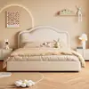 Nova Cama Estilo Cream Estilo Girly Armazenamento com Vários Gavetas Cama Estofada Apartamento Pequeno Casa Cama Caixa Estoque de Fábrica