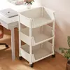 Carrito móvil para el hogar para almacenamiento en dormitorio, sala de estar, baño, estante multicapa con ruedas