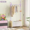 Perchero simple de pie para rincón de dormitorio, ahorra espacio, adecuado para apartamentos de alquiler, que induce dopamina, perchero atractivo