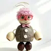 Campana de Agua Natural Cáscara de Fruto de Alcanfor Colgante de Dibujos Animados Carrillón de Viento Terminado Bolsa de Semillas Curativas Decoración Popular en Zonas Turísticas Llavero Lindo