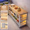 Estante de suelo multicapa para barra de bar, mesa estrecha con estantes, mesa de comedor, mesa divisoria para sala de estar, mesa larga simple de ocio para balcón