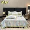 Edredón de verano fresco de Tencel lavado, conjunto de cuatro piezas, edredón de verano de seda fría para dormir desnudo, edredón individual con aire acondicionado, edredón fino de seda